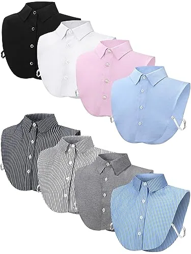 8 Piece Dickey Collar, Blue, product photograph