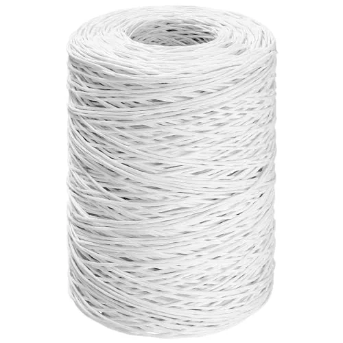 673 Feet Floral Vine Bind Wire Rustic Craft Wire, White, product photograph