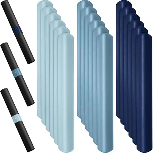 18 Piece Wrapping Paper Roll Holder Christmas, Blue, product photograph