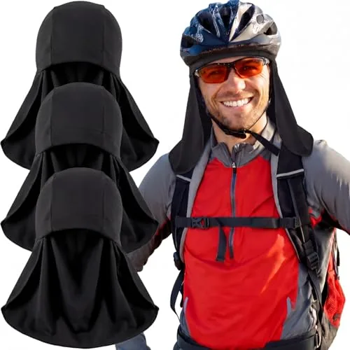 3 Piece Helmet Liner Cap, Black, product photograph