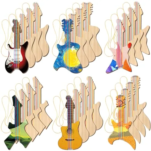 24 Piece DIY Wood Guitar Cutouts, product photograph