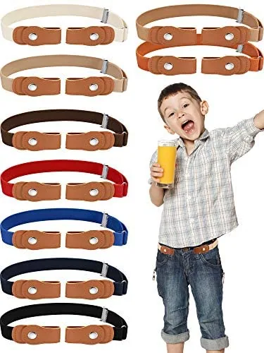 9 Piece Toddlers No Buckle Stretch Belt, Multicolour, product photograph