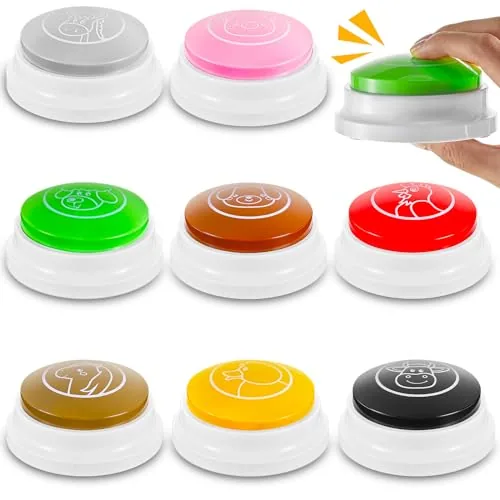 8 Piece Animal Sounds Buzzer, product photograph