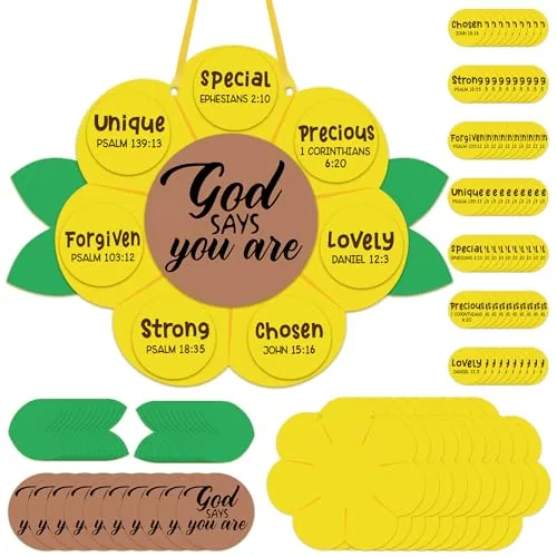 God Says You are Sunflower Craft, product photograph