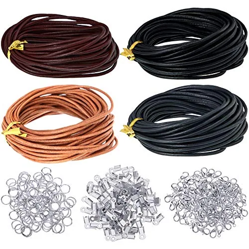 250 Piece Leather String Cord Kit, product photograph