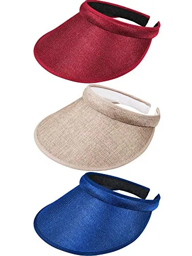 3 Piece Slip on Sun Visor Hats, product photograph