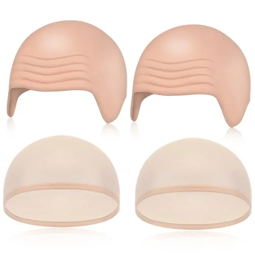 s Halloween Bald Caps Makeup Latex Bald Head Wig Cap Hat, product photograph