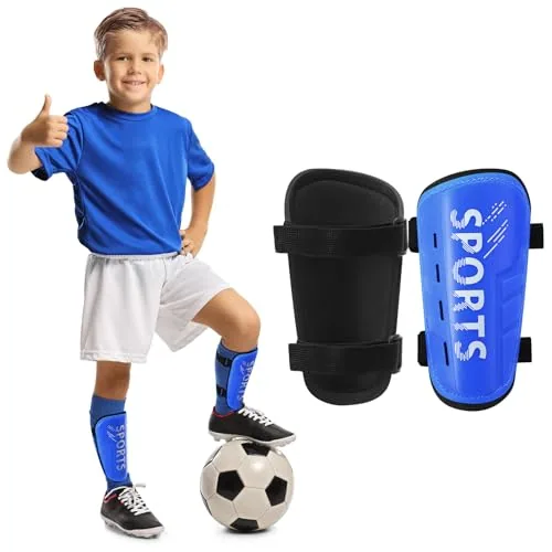 Sports Soccer Shin Guards, Blue, product photograph