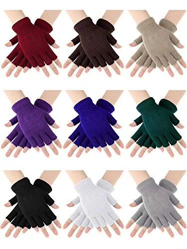 9 Pairs Knit Gloves, product photograph