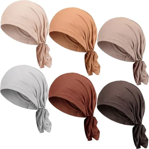 6 Piece Head Scarf, Natural, product photograph