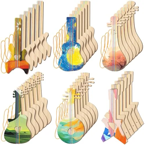 36 Piece DIY Wood Guitar Cutouts, product photograph