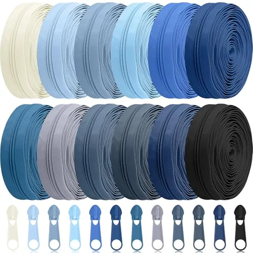 36 Yard #5 Zipper Tape by Yard, Blue, product photograph