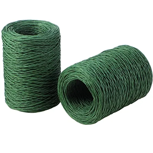 2 Rolls Floral Wire Vine Bind Wire 26 Gauge 1346 Ft, Green, product photograph