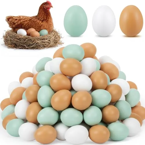 72 Piece Wooden Eggs Wood Chicken Egg, product photograph