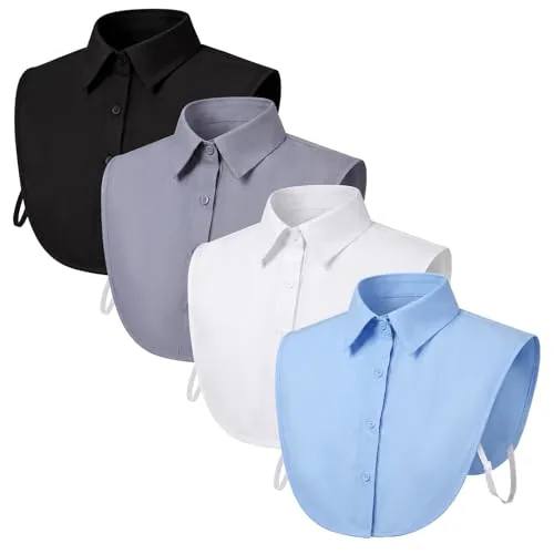 4 Piece Dickey Collar, Black, product photograph