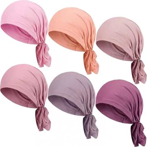 6 Piece Head Scarf, Purple, product photograph