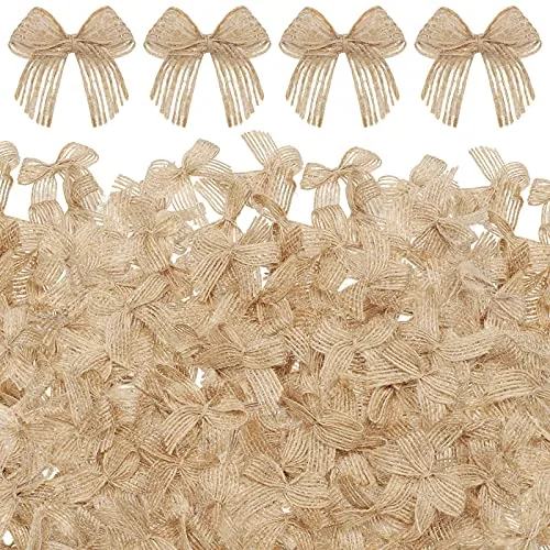 150 Piece Christmas Mini Ribbon Bows Tiny Xmas Ornaments, product photograph
