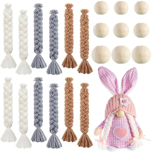 21 Piece Gnome Braids White, product photograph