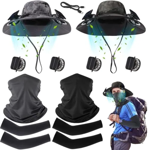Solar Fan Hats, Grey, product photograph