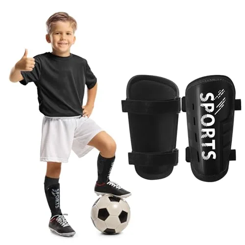 Sports Soccer Shin Guards, Black, product photograph