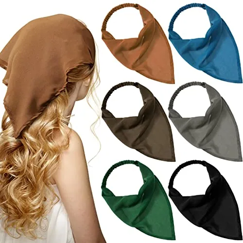 6 Piece Floral Hair Bandanas, Multicolour, product photograph