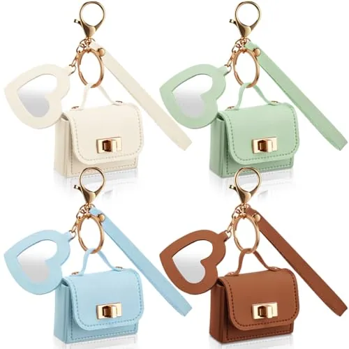 4 Piece Cute Gift Mini Backpack Keychains Unique Easter Gift PU, product photograph