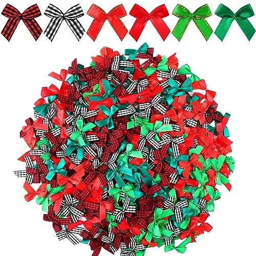 300 Piece Christmas Halloween Mini Bows Small Ribbon Bows Bowknot, product photograph
