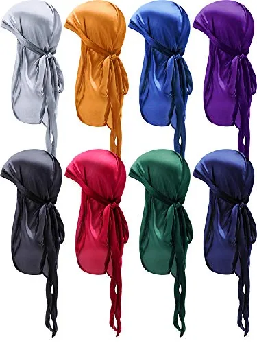 8 Piece Satin Baby Durags Kids Satin Durag Caps Headwraps, product photograph