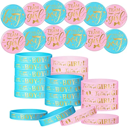 48 Piece Gender Reveal Party Favors Supplies, Blue, product photograph