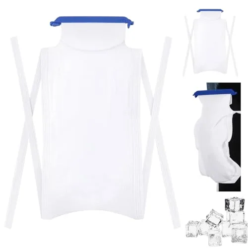 12 Piece Refillable Ice Bags, White, product photograph