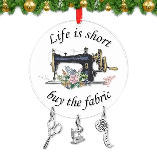 Sewing Machine Ornament, product photograph