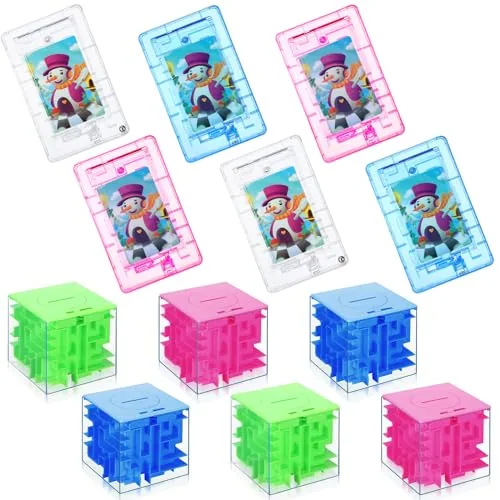 12 Piece Money Maze Puzzle Box Plastic Gift Card Holder, product photograph