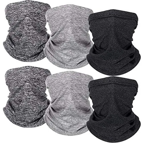 6 Piece Winter Neck Warmer, Black, product photograph