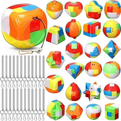 24 Piece Brain Teaser Puzzles, product photograph