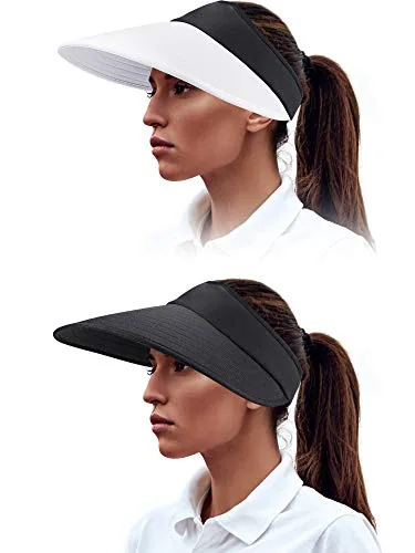 2 Piece Folding Sun Visor Hats, product photograph