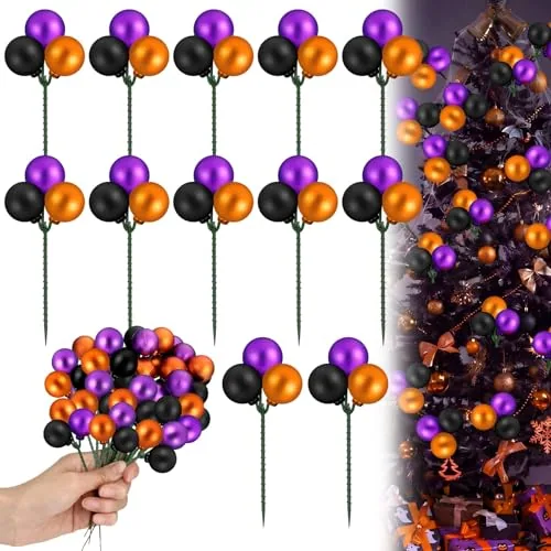 7.9 Inch Halloween Ball Picks Decor, Purple, product photograph
