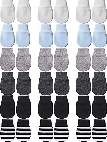 18 Pairs of Newborn Baby Mittens Infant Toddler Gloves No, Multicolour, product photograph