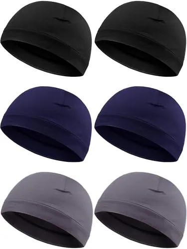 6 Piece Men Skull Caps Cotton Beanies Caps Sleep Hats, product photograph