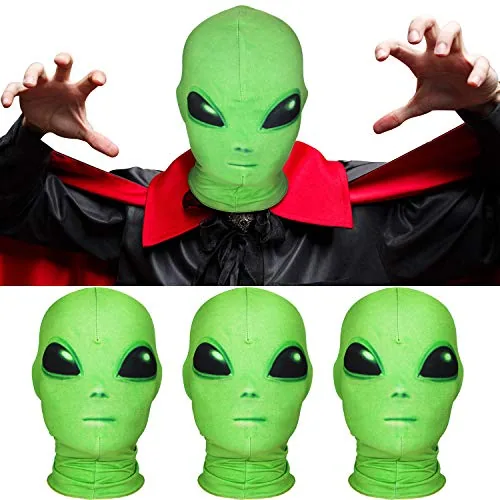 3 Piece Halloween Alien Mask, product photograph