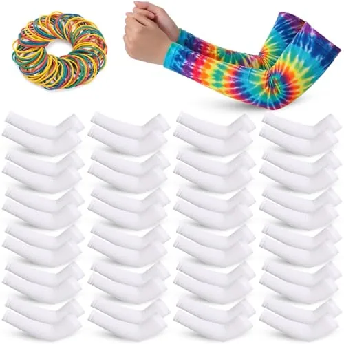 100 Piece 24 Pairs White Arm Sleeves, product photograph