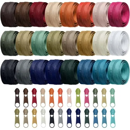 96 Piece 24 Colors Zipper Repair Kit, product photograph