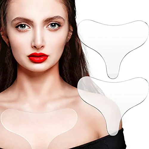 2 Piece Silicone Chest Pads Reusable T-shaped Decollete Wrinkles, product photograph