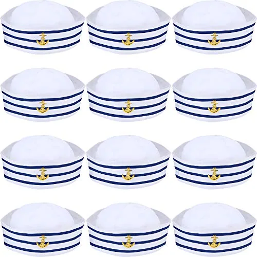 12 Piece Sail Hats Blue, product photograph