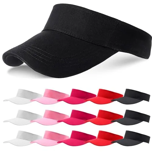 15 Piece Sun Visor Hats Sport Wear Athletic Sun Visor Caps, product photograph