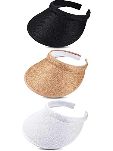 3 Piece Slip on Sun Visor Hats, product photograph