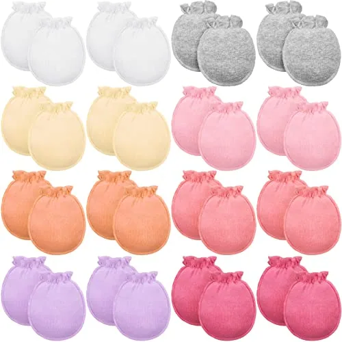 16 Pairs Newborn Infant Baby Mittens No Scratch, product photograph