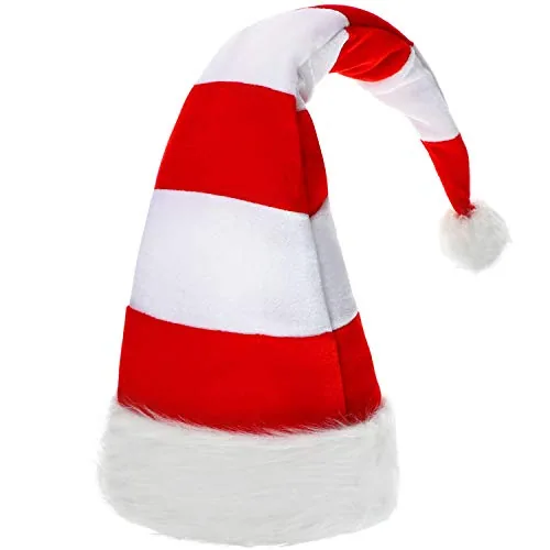 Christmas Hat Red and White Striped Santa Hat Christmas, product photograph