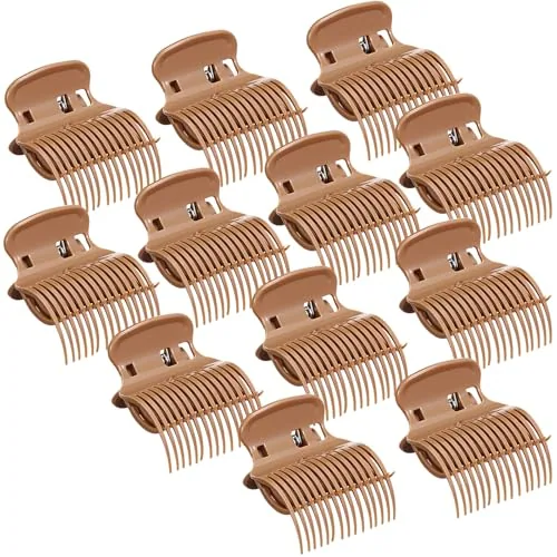 Hot Roller Clips, Brown, product photograph