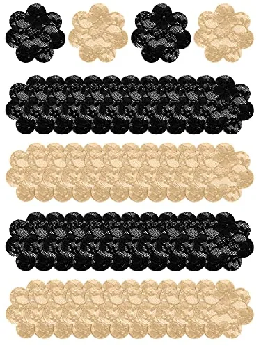 Self-Adhesive 30 Pairs Covers Petal Pasties Disposable Pasties Covers, Black, product photograph