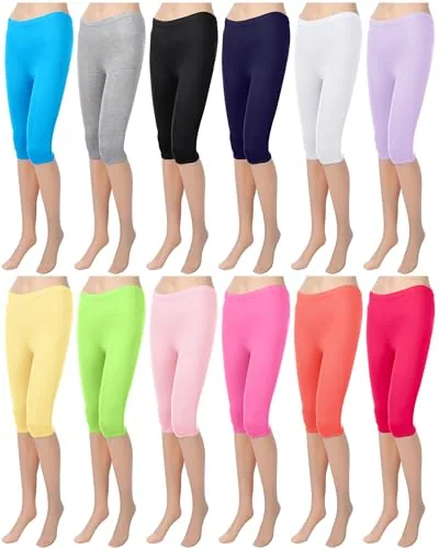 12 Piece Girls Capri Leggings Kids Crop Summer Leggings Cropped, product photograph